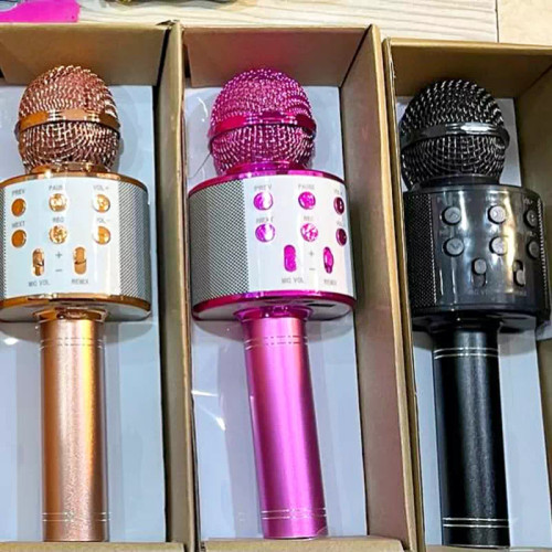 میکروفن گود فری میکروفن اسپیکری تقلید صدا اصلی هلوگرام دار رنگبندی شارژی بلوتوژی فلش خور اسپیکر و فیکروفن