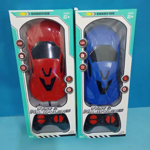 اسباب بازی ماشین کنترلی شارژی چهار کانال رنگ قرمز و آبی